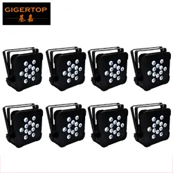 Бесплатная доставка tiptop 12x12 Вт RGBW 4in1 Железный корпус плоским LED PAR света небольшой объектив 4 цвета эффект перемешивания silent вентилятор