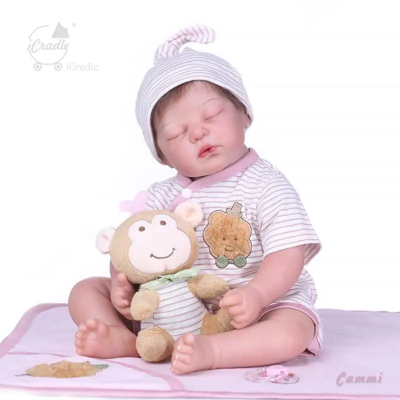 

50cm Silicone Reborn Baby Dolls Baby Alive Realistic Boneca Bebe Lifelike Real boutique modeling Reborn Birthday Christmas
