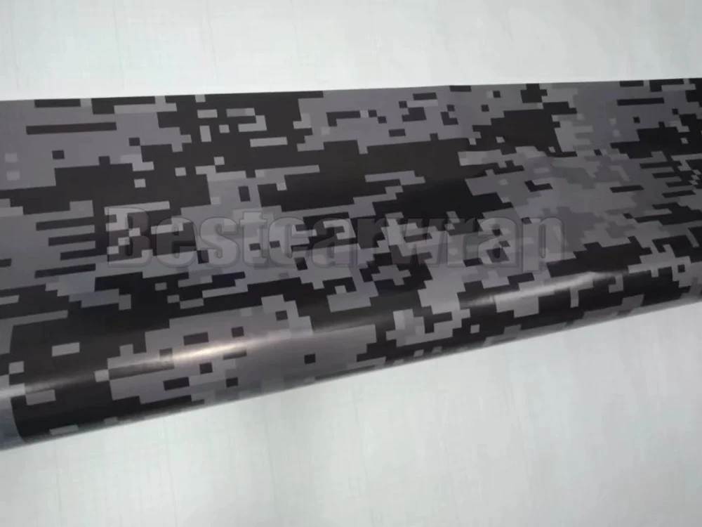 Black gray digital pixle camouflage Truck boat camo car wrap film graphics91 (5)