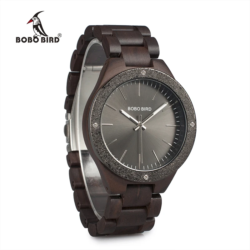 BOBO BIRD Watch Men Quartz Wooden Wristwatches Top Brand Luxury Men's Watches in Wooden Box relogio masculino Great Mens Gift
