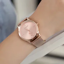 2018 New Arrived Women Watch High Quality Ladies Quartz Wristwatch Luxury Ultra Thin Stainless Steel Watches Relogio Feminino