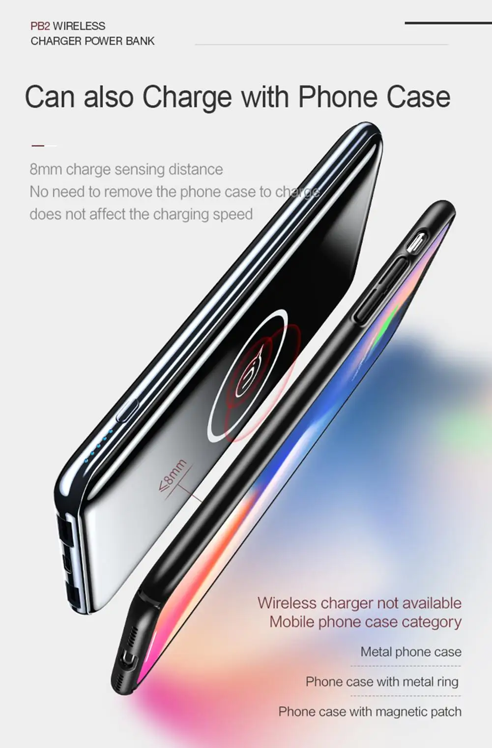 USAMS 5V 2A PB2 Type c micro USB Ports 10000mah Qi Wireless Charger LED Display Power Bank Built-in Wireless Charging Power Bank USAMS 5V 2A PB2 Type c micro USB Ports 10000mah Qi Wireless Charger LED Display Power Bank Built-in Wireless Charging Power Bank