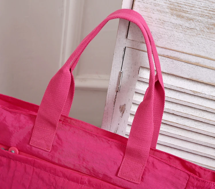 Женская сумка, повседневная большая сумка на плечо, модная нейлоновая большая сумка, роскошная брендовая Фиолетовая Сумка для подгузников, водонепроницаемые сумки