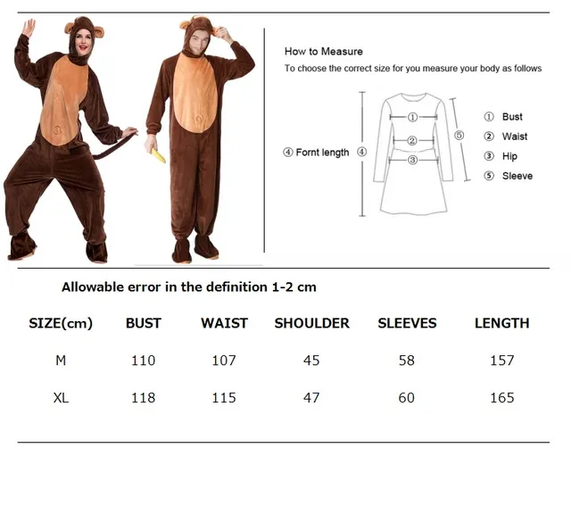 Pigiama Intero In Peluche Con Coda - Tutina Da Notte A Theme Cartoon Per Feste E Carnevale - Foto 4