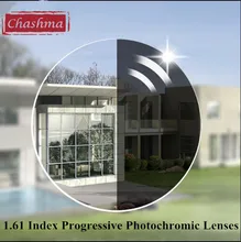 Asphärische Oberfläche 1,61 Index Innen Progressive Ergänzung Linsen PAL Grau und Braun Photochromen Gläser