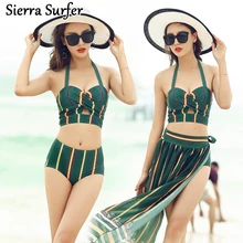 Танкини купальник бикини для девушки набор бикини женский Xxl топ три части вуаль юбка сексуальный корейский Trajes De Bano женский Badeanzug