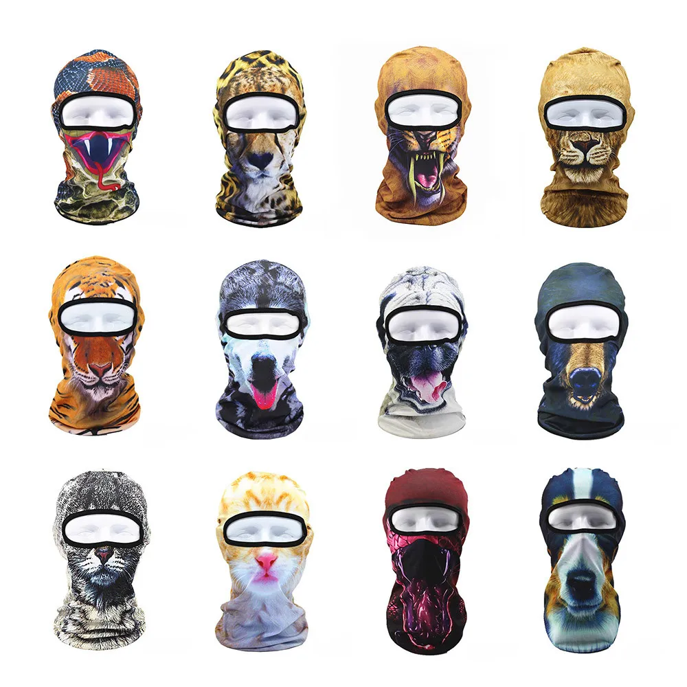 Маски с животными, 3D, для улицы, Лыжный велосипед, Cyling Beanies, зимний ветер, пробка для лица, шапки, полное лицо, практичный, спортивный, премиум, флис, мягкий#070