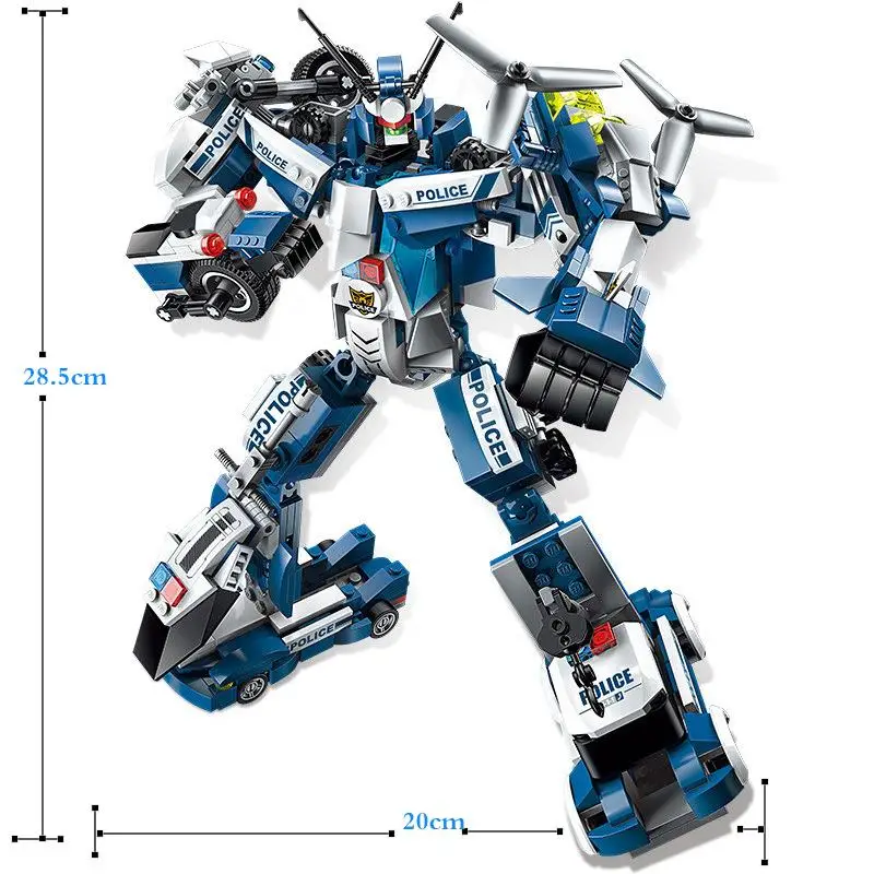 6 In 1 Police War Generals Robot Car Legoings Building Blocks Kit Children's DIY toys 6 In 1 Police War Generals Robot Car Legoings Building Blocks Kit Children's DIY toys