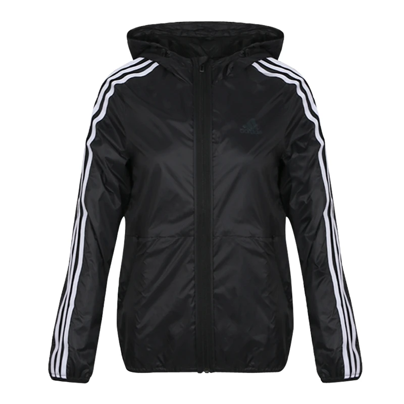 Оригинальное новое поступление Адидас FEM WB 3S Женская тканая куртка с капюшоном спортивная одежда