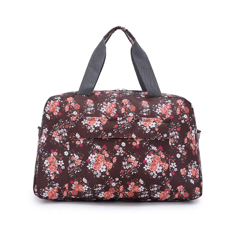 Женская Мужская сумка для хранения дорожные сумки портативный Багаж цветочный принт Сумка Водонепроницаемые вещевые мешки