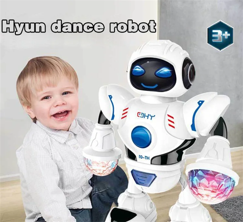 NEW Dancing Robot Toys Electronic Robot Smart with Music Flashing LED Light Walking Toys With Box Christmas Gift Toys For Kids