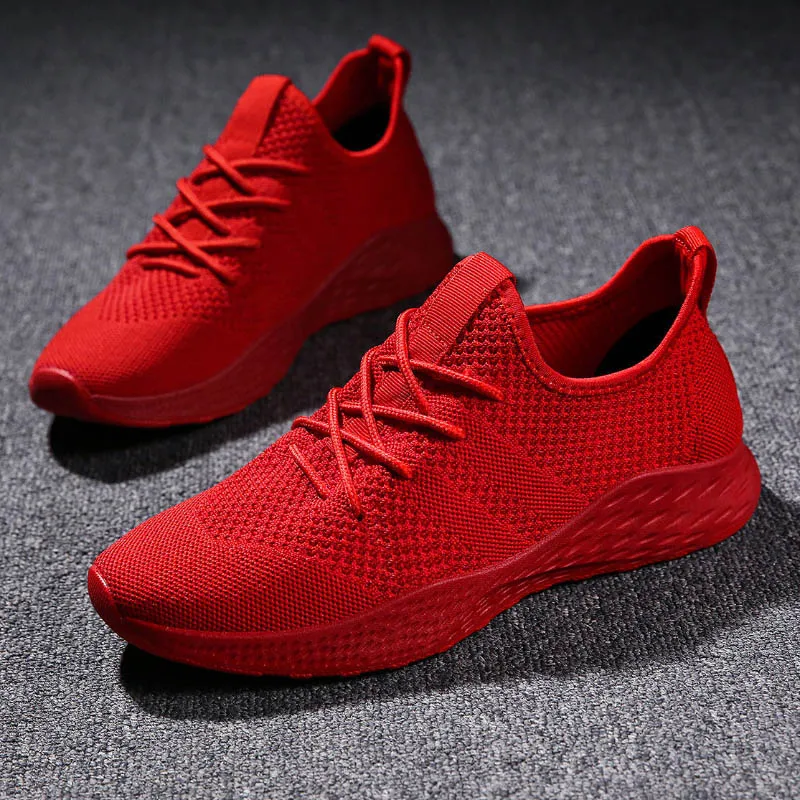 Bomlight Мужская Вулканизированная обувь; прогулочная обувь; мужские кроссовки; Мужские Красные кроссовки; мужские кроссовки; Tenis Masculino Zapatillas; размеры 39-48 - Цвет: Red A