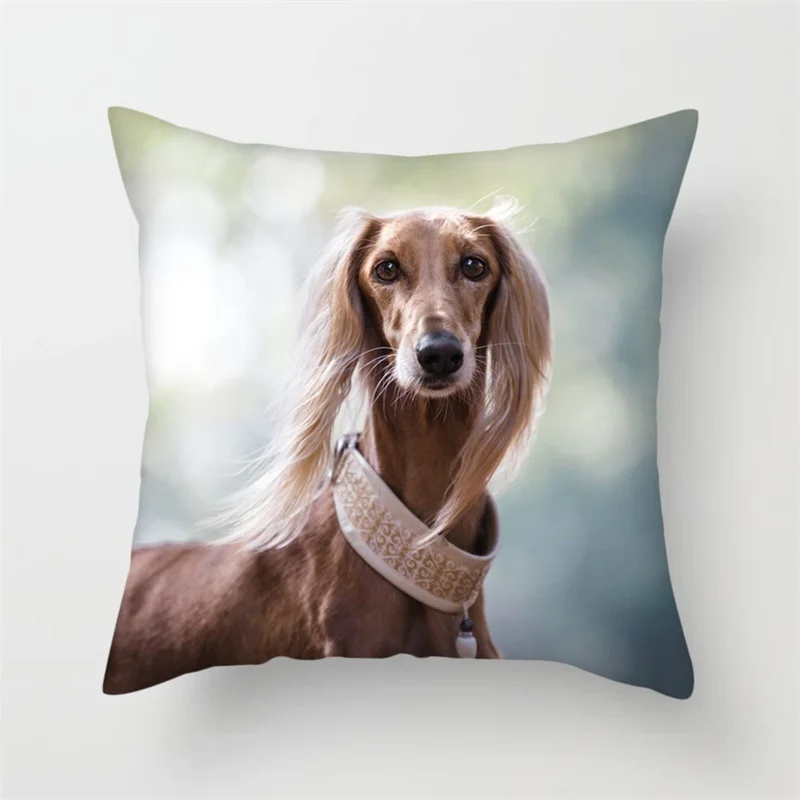 

Fuwatacchi New Home Decor Lovely Dog Printed Cushion Cover Linen Pillowcase Decorative Throw Pillow Cover for Sofa Cushion Case
