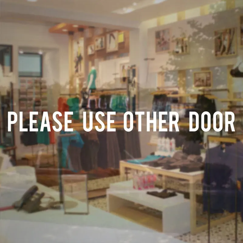 Please Use Other Door Sign - Store Business Vinyl Decal Sticker Cheap Sale Business Sticker For Glass Door Window NW07 Please Use Other Door Sign - Store Business Vinyl Decal Sticker Cheap Sale Business Sticker For Glass Door Window NW07