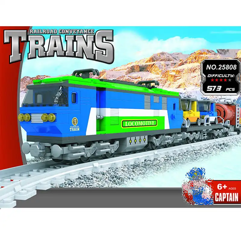 Ausini Trains Building Brick Set 25808 Railroad Car//Engine//Track Block Kit 573pc