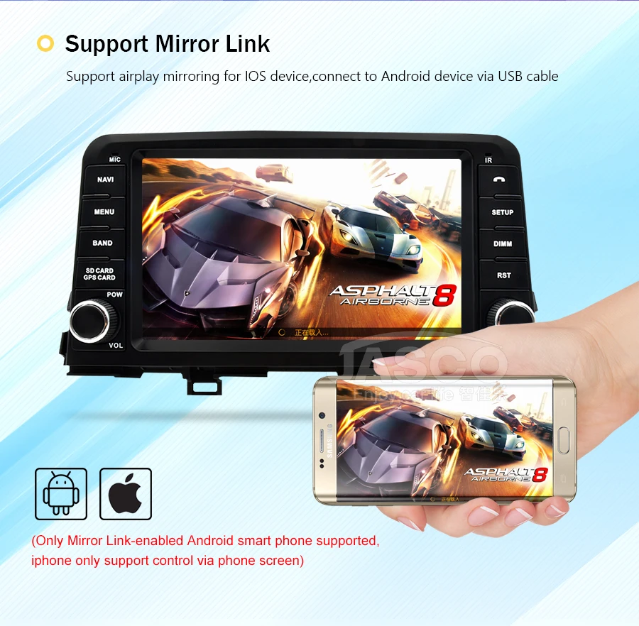 Sale RAM 2G Android 8.1 9.0 Car DVD Player GPS Navigation Radio Stereo for KIA PICANTO MORNING 2017 CAR Radio Auto Multimedia Player 9