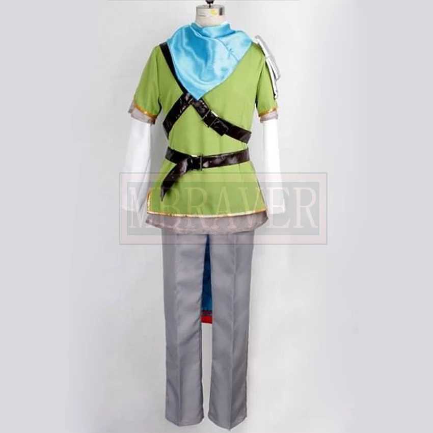 The Legend of Zelda Zelda Link Cosplay Costume For Adults Men Green
