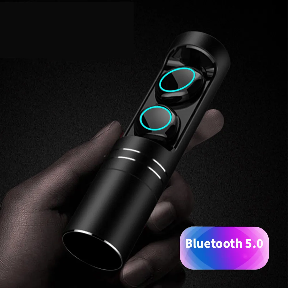 

True Wireless Stereo Earphones TWS Bluetooth 5.0 In Ear Headsets IPX7 3D Earbuds with Mic and Charging Box For iPhone Sony Siri
