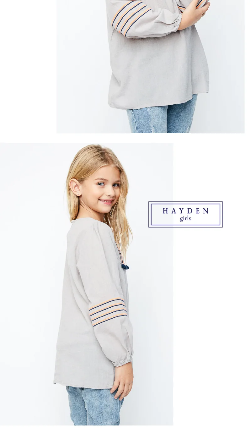pom pom blouse girl G3898-2