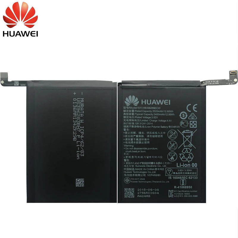 Huawei телефон Батарея HB396285ECW для huawei P20 Honor 10 Honor 10 Lite 3400 mAh Замена батарей+ Инструменты