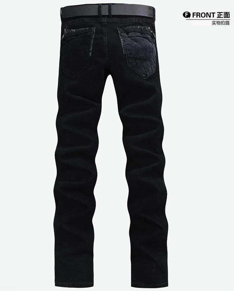 Брендовые мужские джинсы, черные обтягивающие джинсовые штаны, модная дизайнерская одежда, хлопковые Стрейчевые облегающие длинные брюки для мужчин 36 38