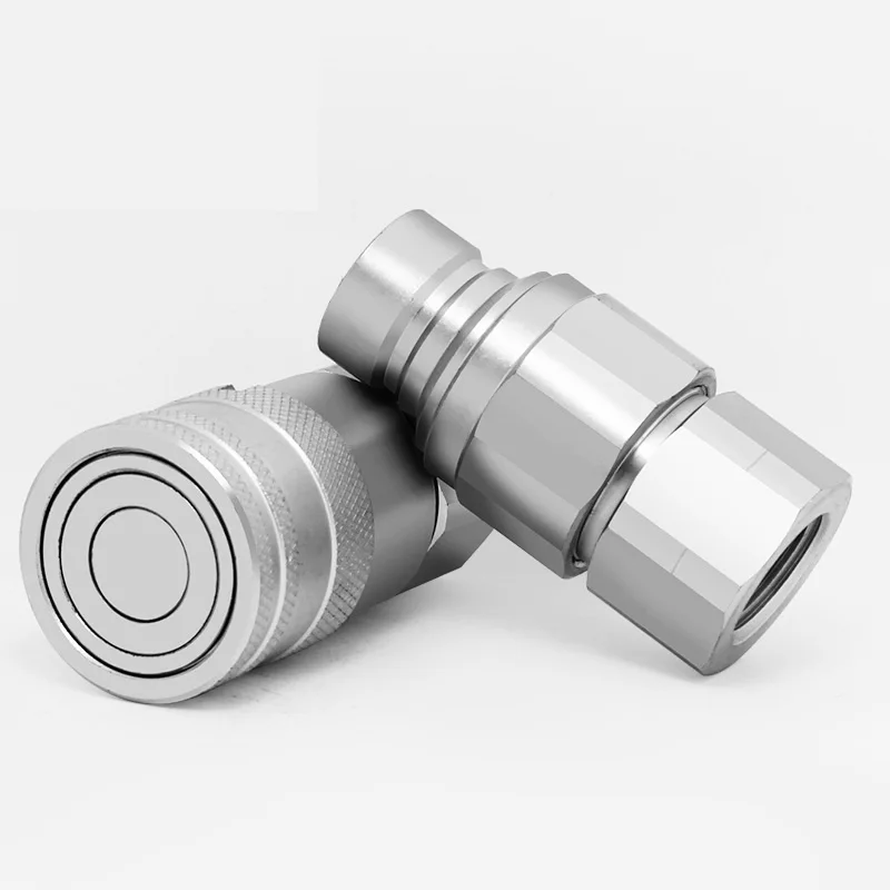 1-1//4/″ NPT Thread 1/″ Flat Face High Flow Hydraulic Quick Connect Male Coupler