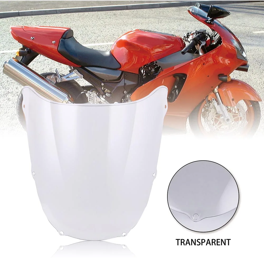 Горячая лобовое стекло мотоцикла для Kawasaki NINJA ZX6R 636 ZX-6R 1998-1999 ZX 6R 98 99 Double Bubble - Цвет: Transparent