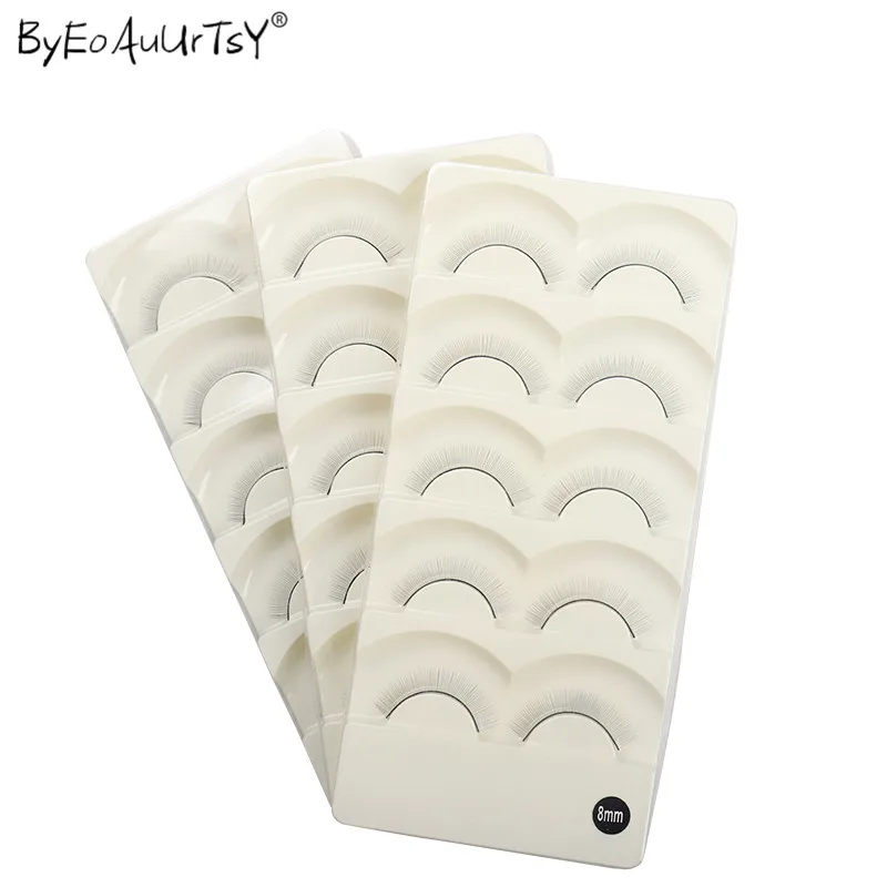 5 Set Training Lash 50 шт. Индивидуальные Накладные ресницы натуральный обучение ресницы для наращивания ресниц занятий для начинающих ресницы для обучения инструменты - Длина: 5 Set Training Lash