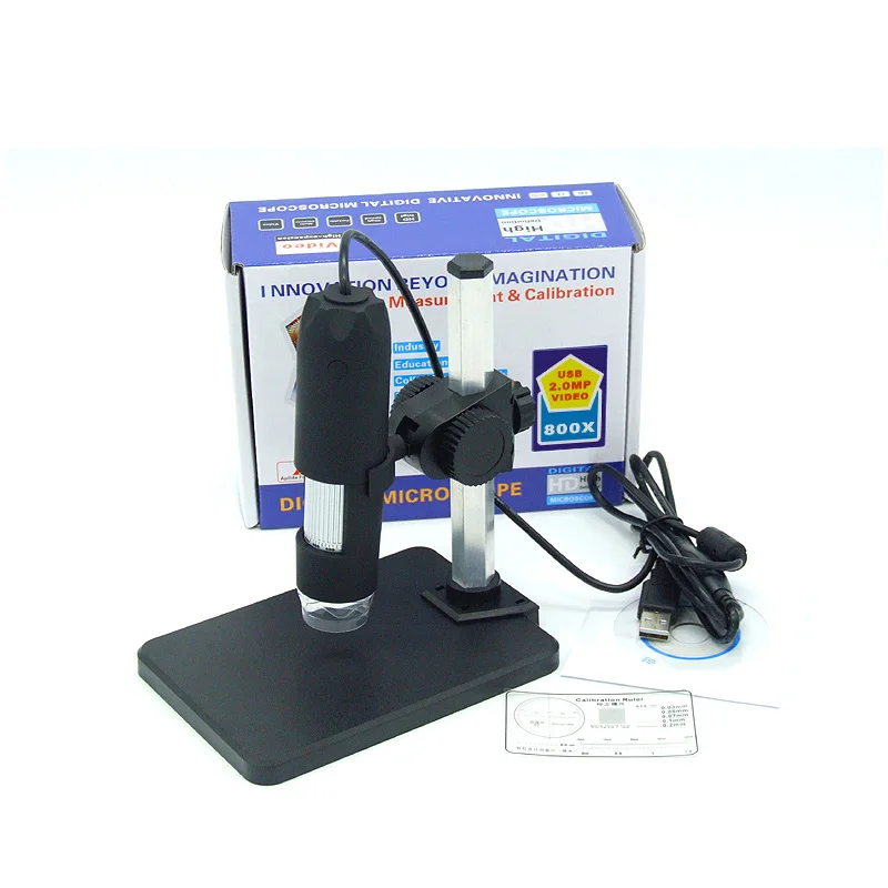 

1-50x And 800X USB Digital Microscope + Holder(new) 8-LED Endoscope With Measurement Software