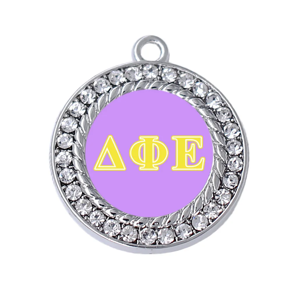 Плакат с надписью Delta Phi Epsilon двойным носом Очаровательные Подвески из цинкового