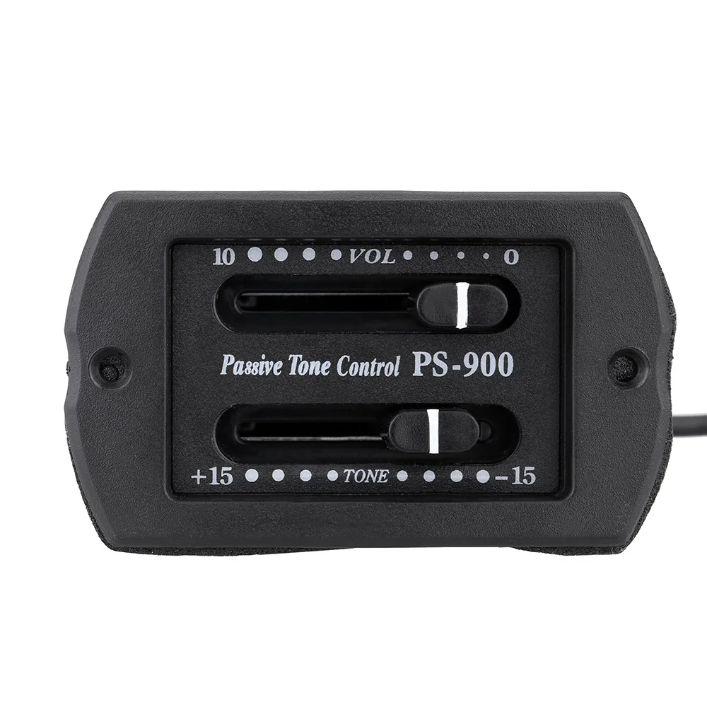 

Acoustic Guitar Passive Tone and Volume Control EQ Equalizer Preamp Amplifier Piezo Pickup Tuner with 6.35MM Plug