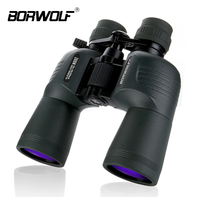

Borwolf 10-30X50 High Magnification HD Professional Zoom powerful Binoculars Waterproof Light night vision for hunting