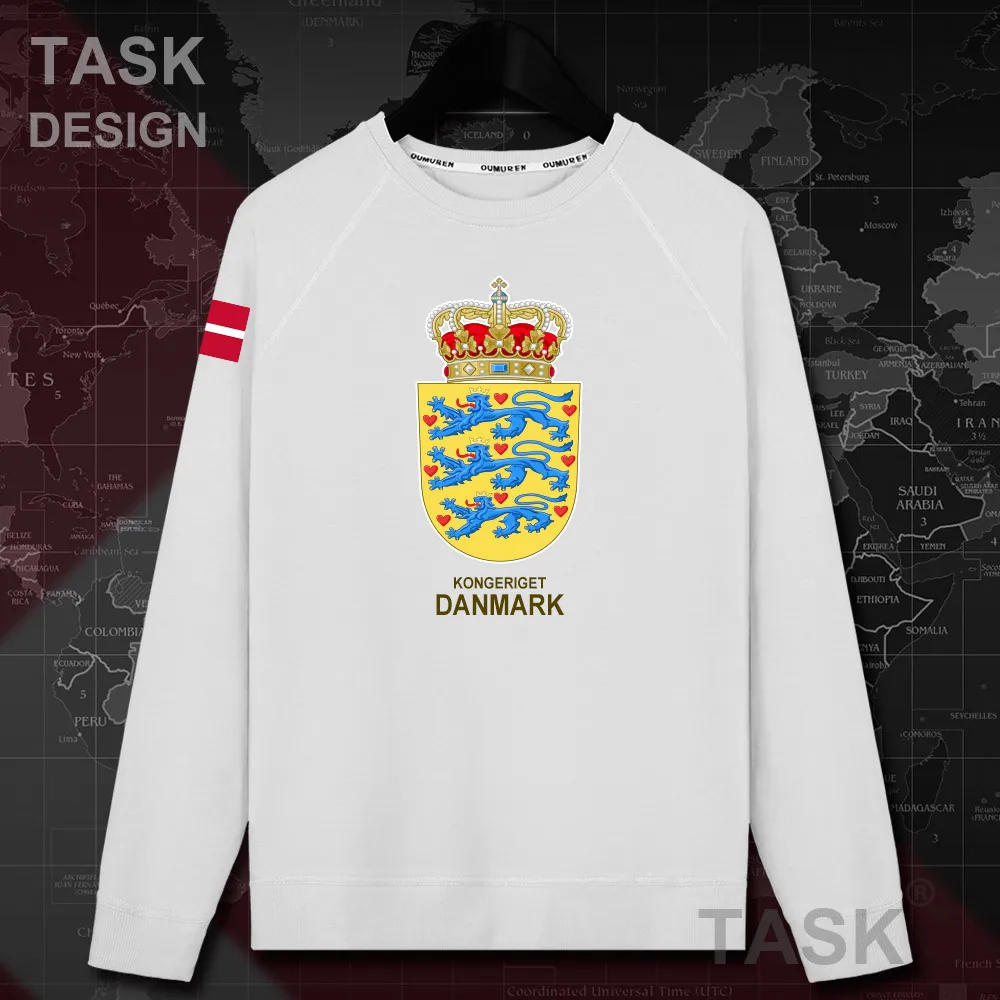 Дания Датский Danmark DK DNK Мужская толстовка пуловеры толстовки Топ Толстовка