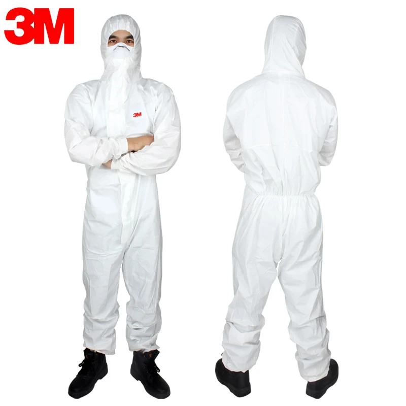 

3M Protective Coverall 4545 Hooded Anti-Static Protective Suit Elastic Waist Clothing Type 5/6 Size M-4XL T0099