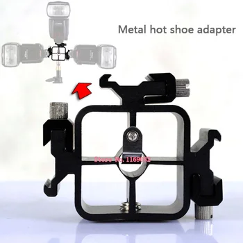 

High quality 3 Triple Head Hot Shoe Flash Stand Adapter/Bracket/Mount Trigger/umbrella holder Light Stand