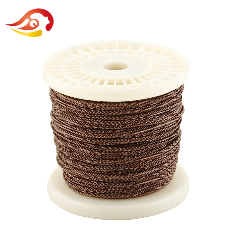 QYFANG 1 2m 8 Core Earphone Upgrade Cable Flexible DIY Detachable Cord HiFi Headphone Soft PVC Wire 8 Drives Bronze Weaving Line