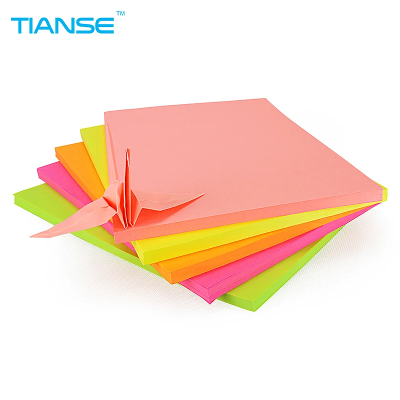 TIANSE double sided Fluorescent A4 Color Copy Paper handmade folding 100sheet printing file document DIY paper cut origami craft