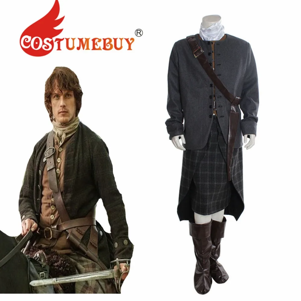 CostumeBuy Outlander Клэр Рэндалл Косплей Costme Outlander Джейми Фрэйзер сезон Один костюм мужской костюм для Хэллоуина любой размер L920