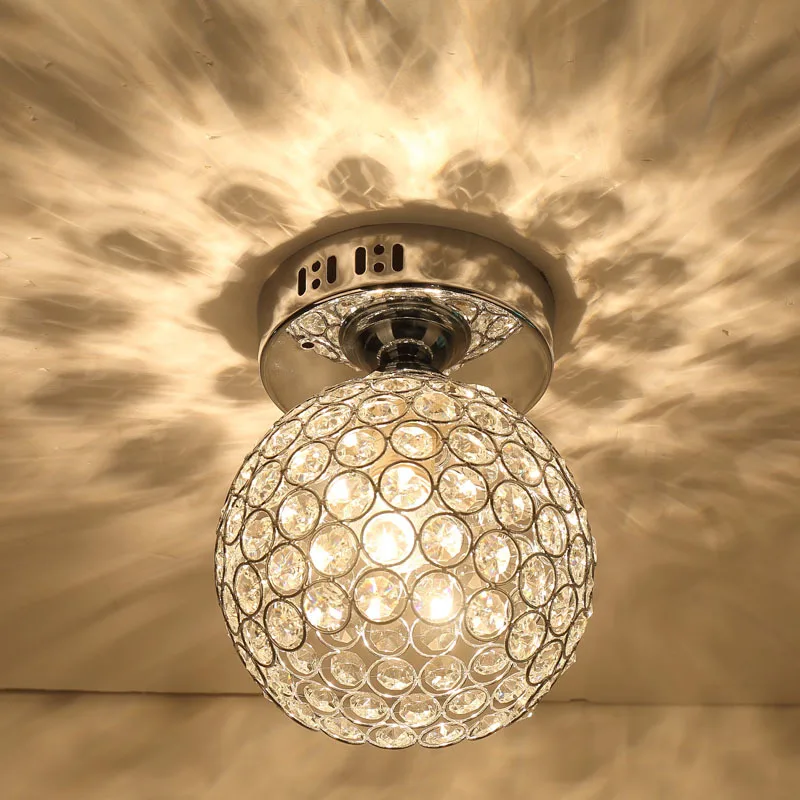 Led Ceiling Lamp round European creative dining Room crystal LED