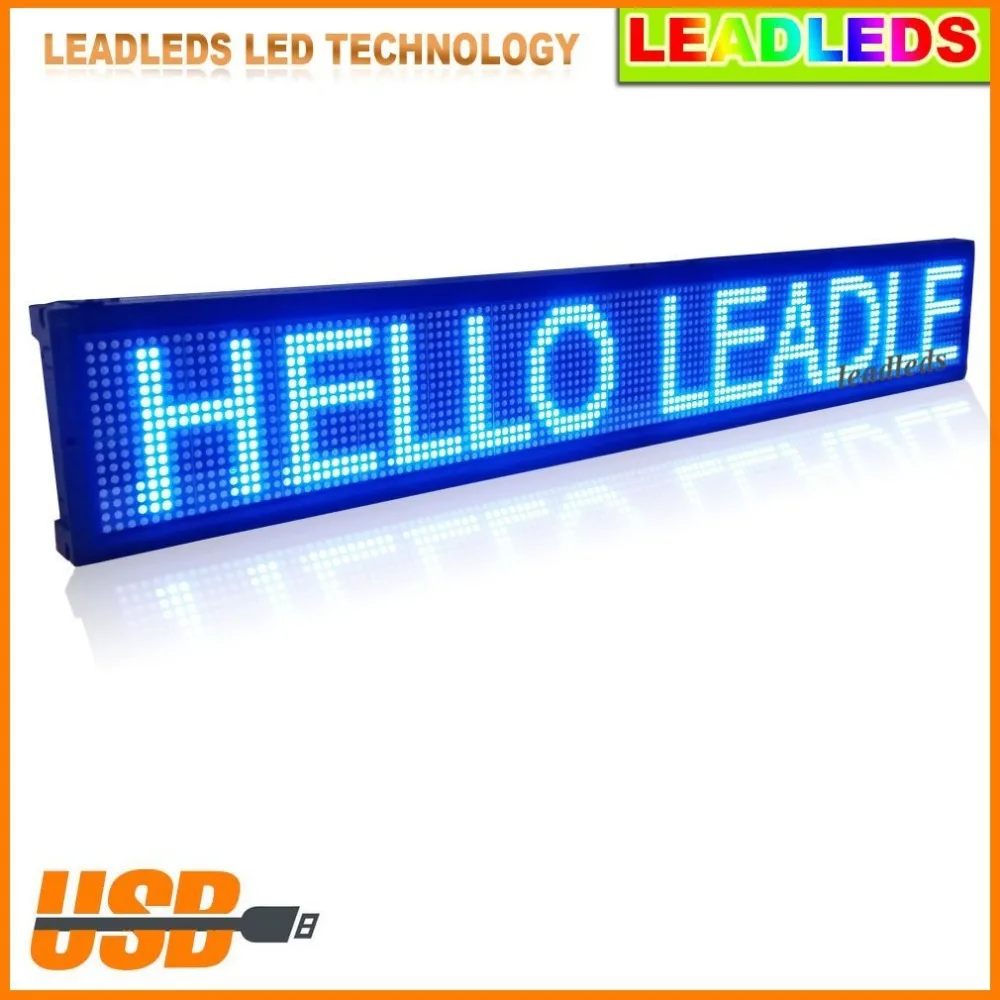 1.25m Programmable Scrolling Message LED Sign -BLUE Color