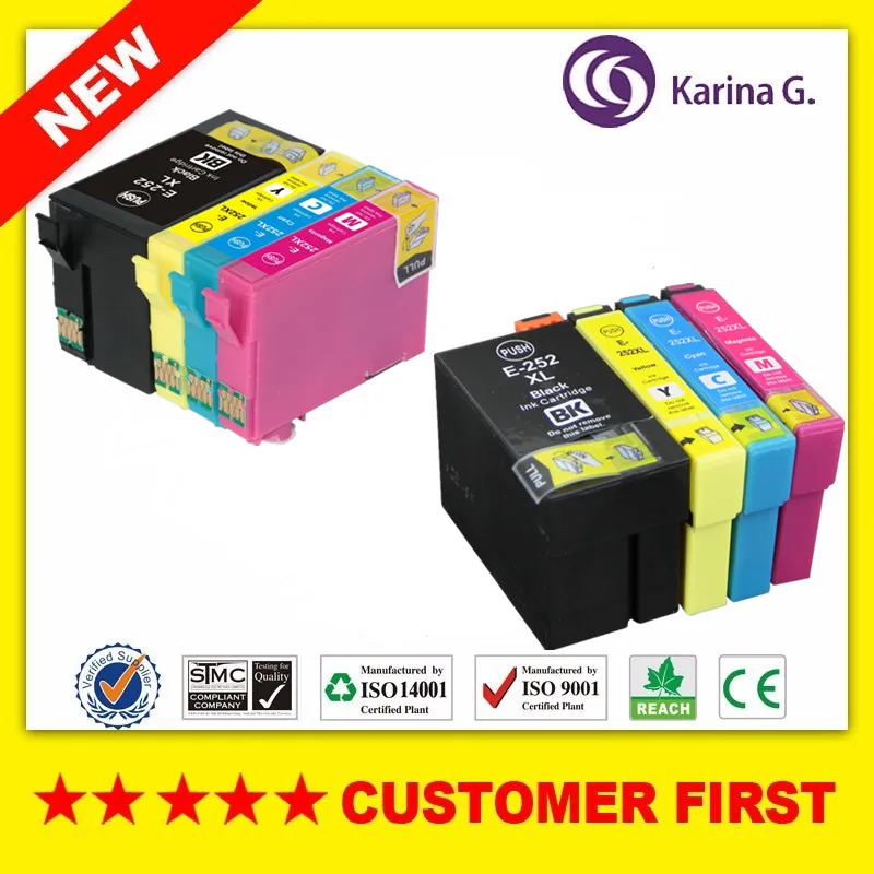 8X совместимый чернильный картридж для T2521 подходит epson WorkForce WF-3620 WF-3640 WF-7610 WF7620 7110