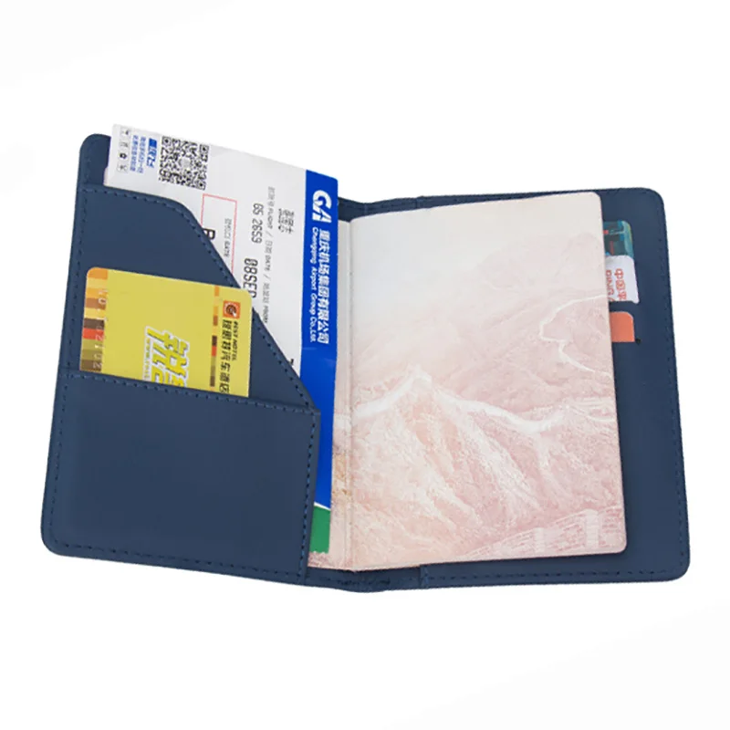 Сплошной цвет бизнес Обложка для паспорта мягкие из искусственной кожи паспортные держатели с ID слотами для карт для чековых билетов
