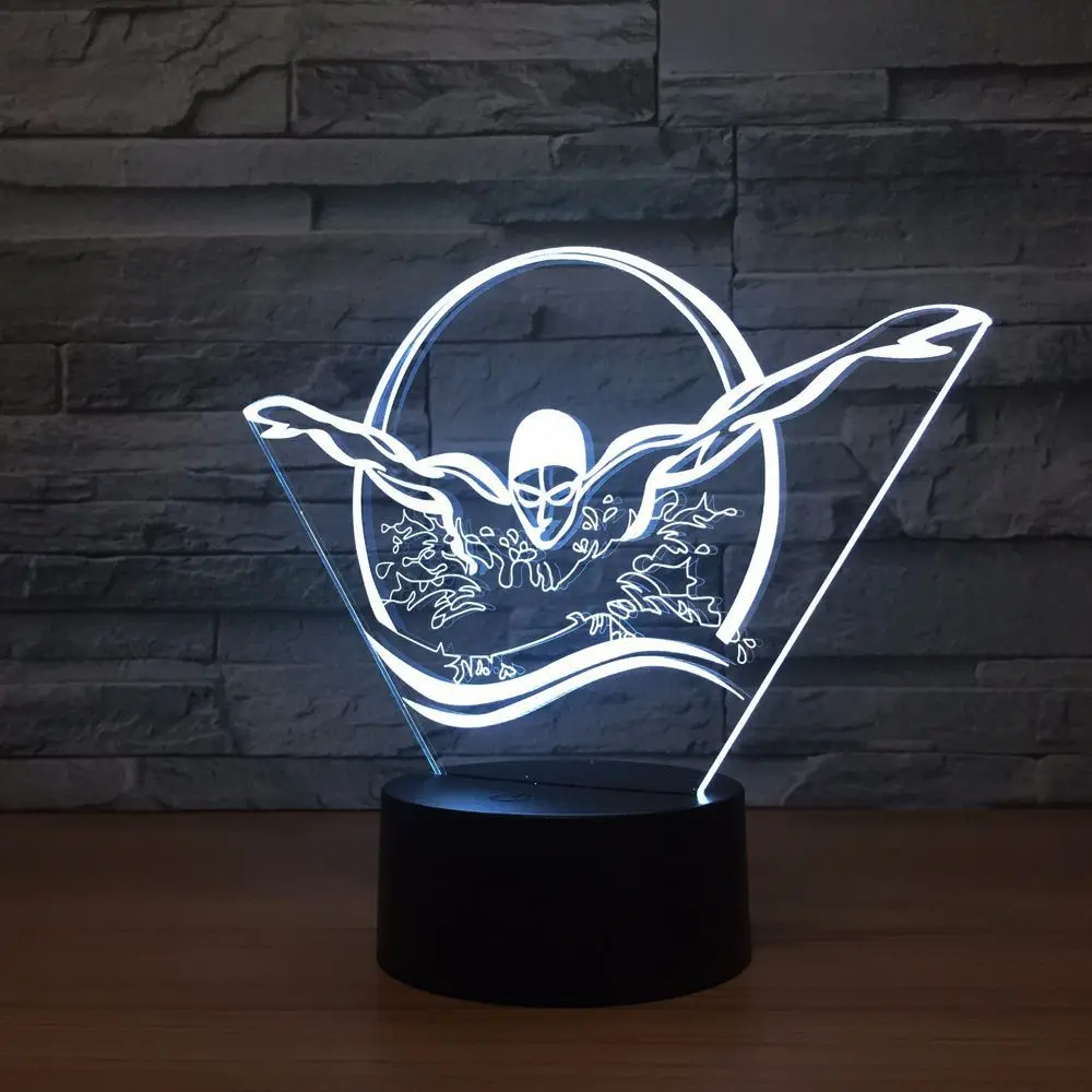 Новинка 3D плавающий ночник USB цветной визуальный светодиодный настольный светильник с сенсорной кнопкой для сна подарки украшения в спальню Прямая поставка