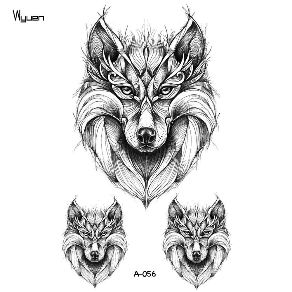 Grosir Wolf Head Tattoo Gallery Buy Low Price Wolf Head Tattoo