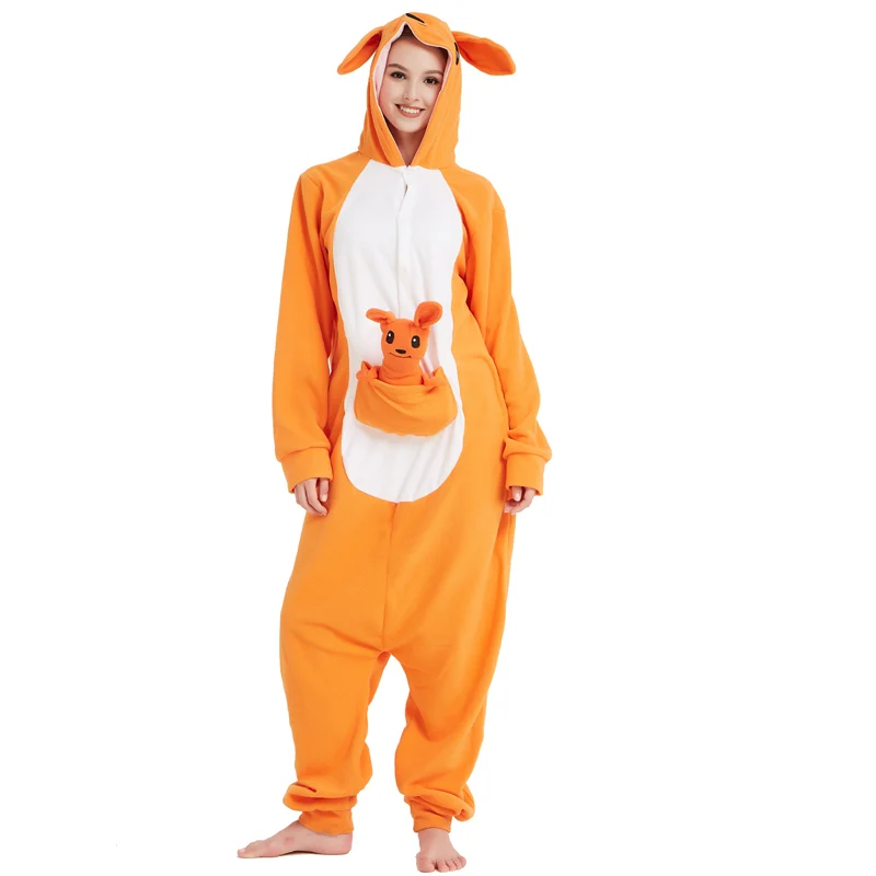  Kangaroos Pajamas Female Animals Stage Performance Womens Pajamas Kawaii Onesie Pokemon Pajamas Suit (7)
