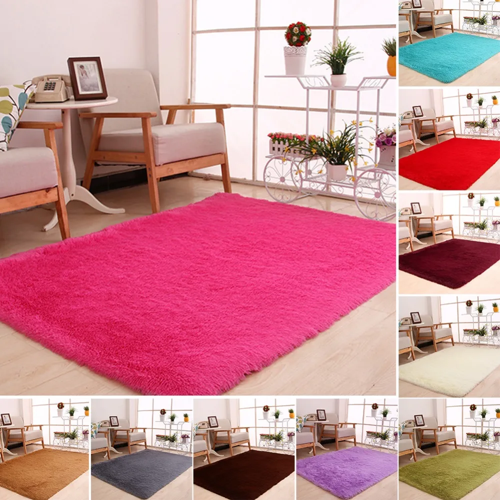 

Large Plush Shaggy Thicken Soft Carpet Area Rug Floor Mats For Dining Living Room Bedroom Home Office Anti-skid Carpet 120x160cm