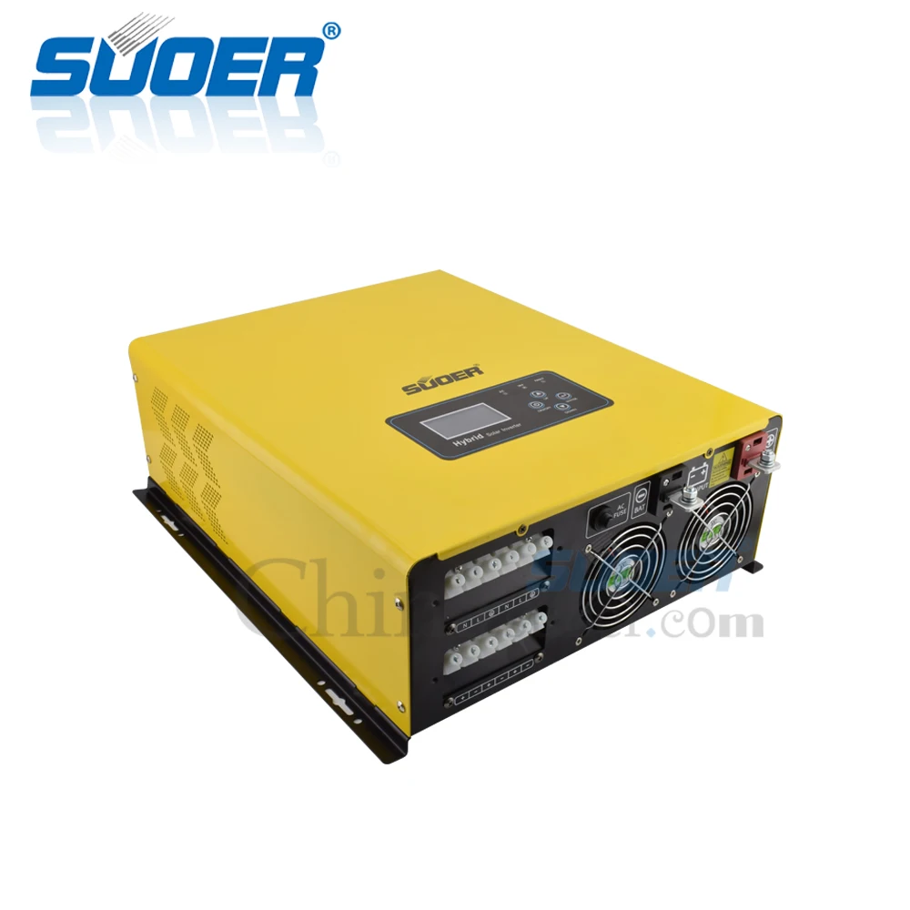 Suoer【Hybrid inverter】24 В постоянного тока до 220 В переменного тока 3 кВА Чистая синусоида вне сети с 50A зарядное устройство и ШИМ Солнечный контроллер(PL-3KVA