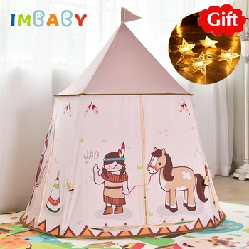 

IMBABY Portable Children Tent Playpen Baby Teepee For Kids Playhouses Toddler Toys Pool Ball Toy For Children Indoor Play Tent