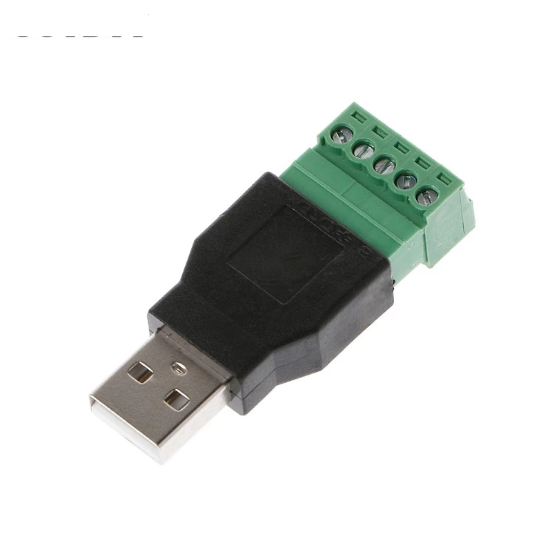 1 шт. USB Женский к винтовой разъем USB штекер с защитным разъемом USB2.0 Женский Джек USB Женский к винтовой клемме