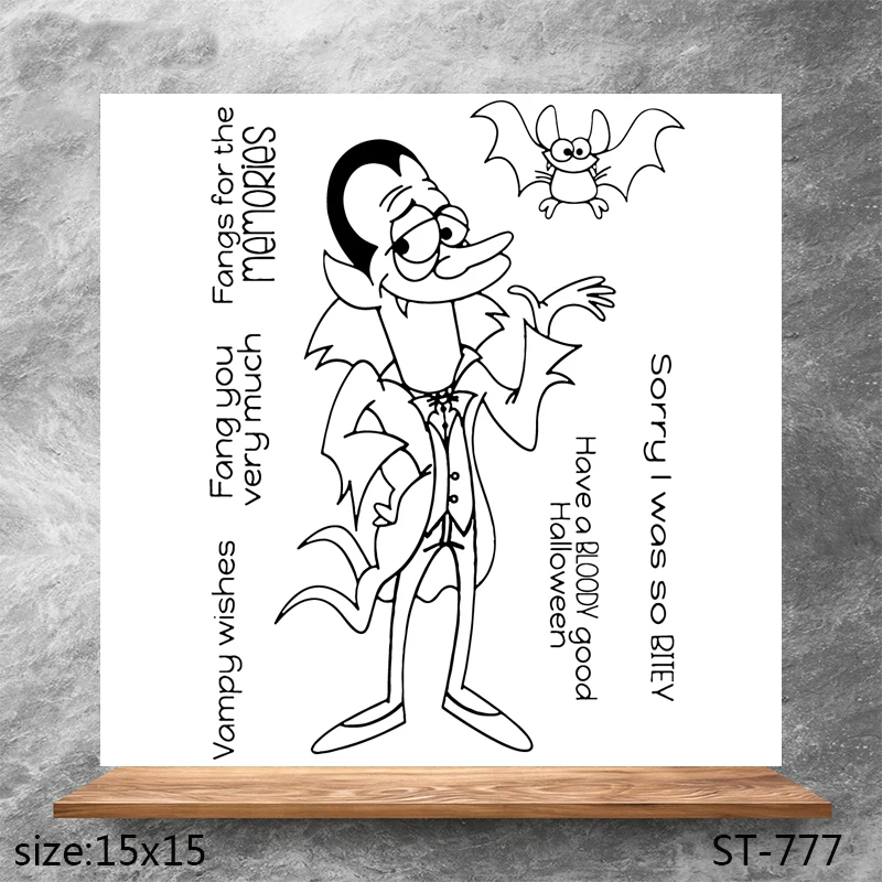 

ZhuoAng Vampire gentleman Transparent Seals for DIY scrapbooking photo album Clear Stamps